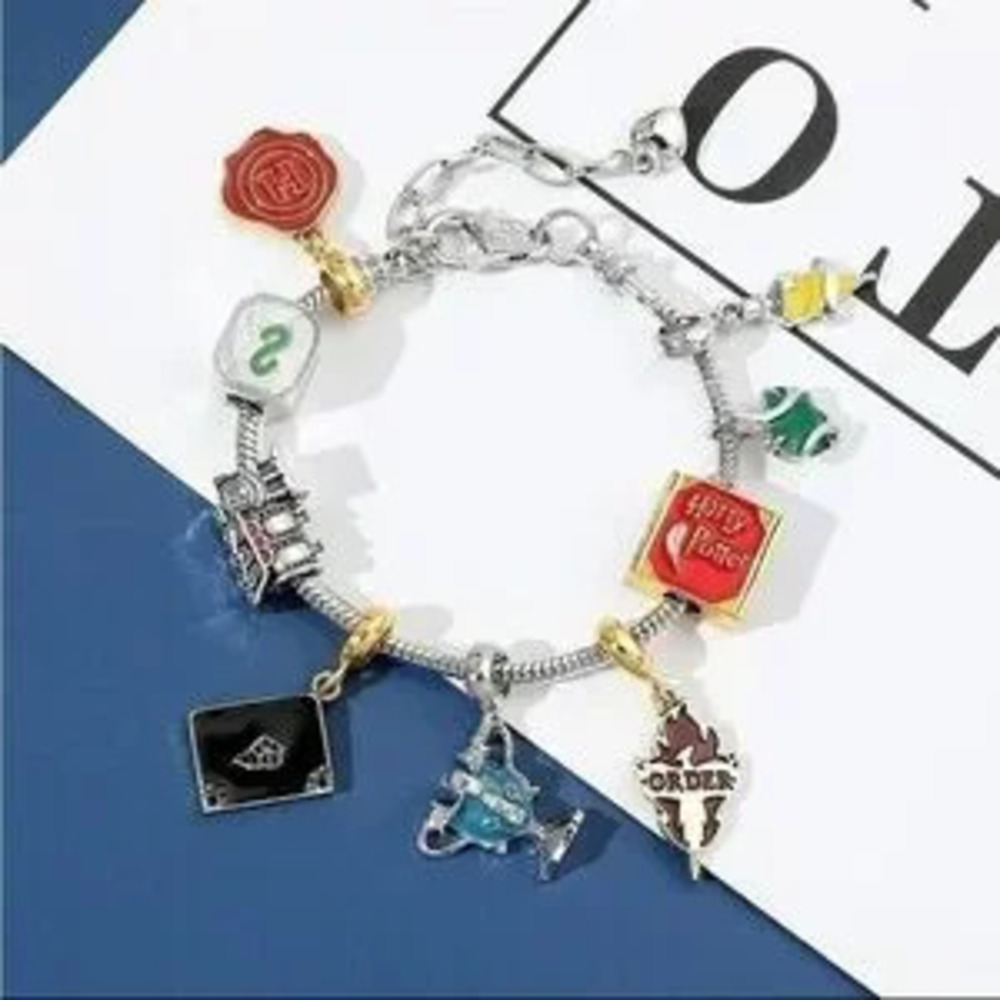 Silver Plated Harry Potter Order Of Phoenix Themed Charm Bracelet